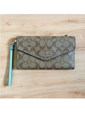 Coach Travel Envelope Wallet In Signature Canvas #C1962